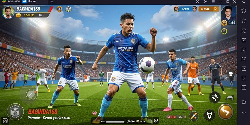 Gameplay menyerupai pertandingan olahraga nyata, penuh aksi dan adrenalin.