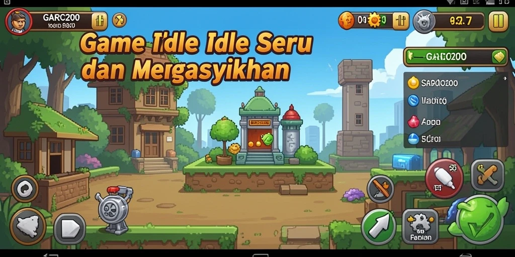 Tampilan gameplay Idle yang menyenangkan dan interaktif.