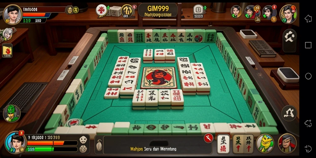 Tampilan gameplay GIM999 dengan berbagai level Mahjong yang menantang.