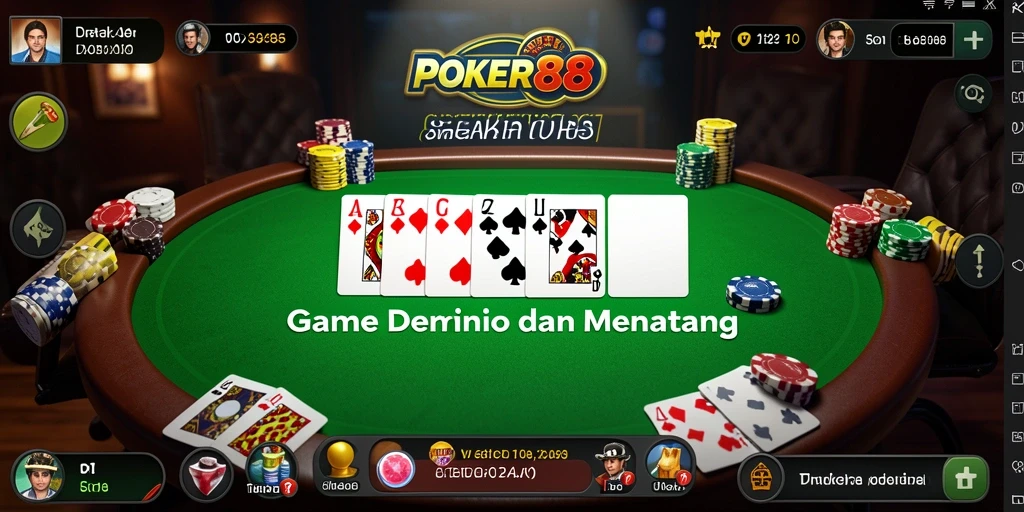 Gameplay seru POKER88 dengan tampilan meja Domino yang menarik.