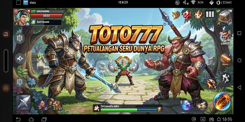 Screenshot gameplay TOTO777 menunjukkan aksi seru dalam pertarungan RPG.