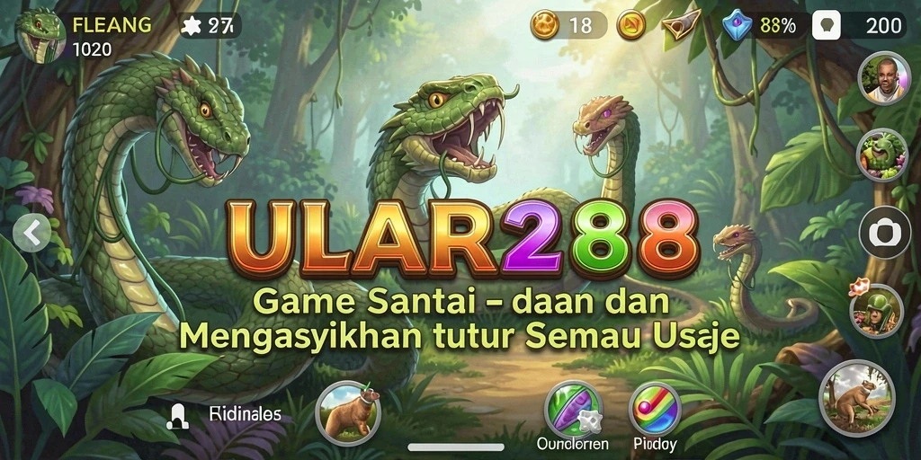 Tampilan gameplay menarik dari ULAR288 yang penuh warna.